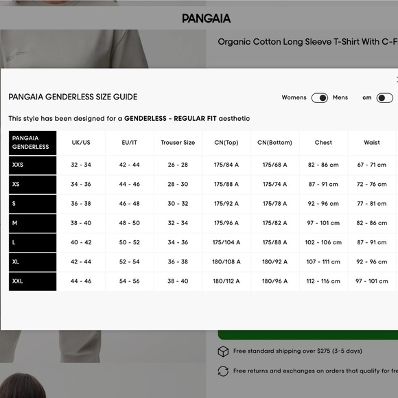 PANGAIA Organic Cotton Long Sleeve T-Shirt With C-FIBER™ - Stone - Picture 12 of 12